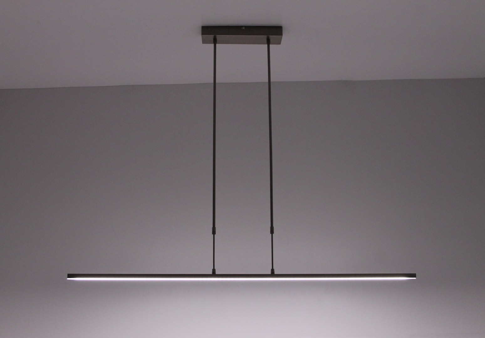 sterk accent Geboorte geven Hanglamp LED strak rvs 122cm