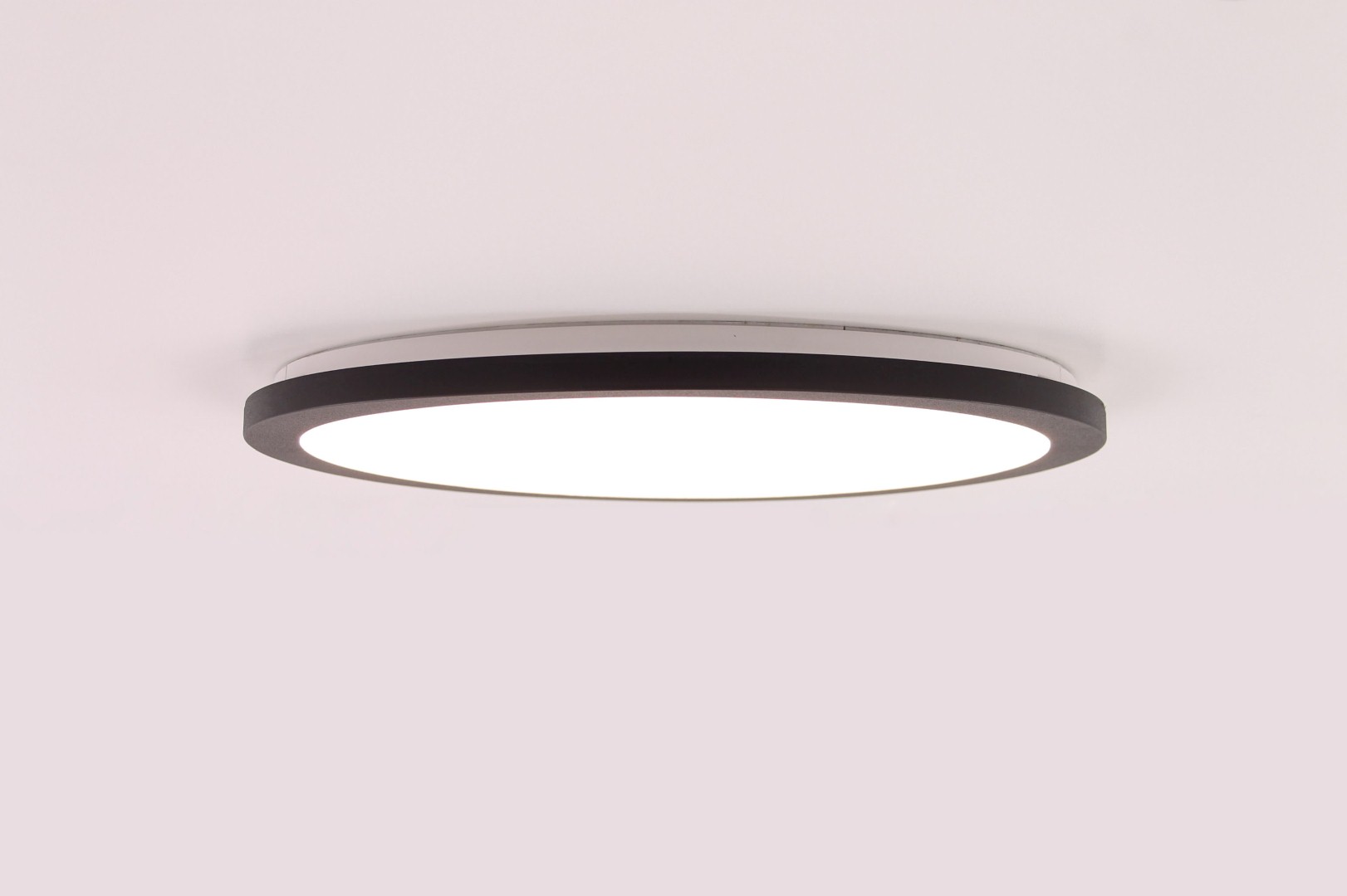 Achternaam Grap matig Plafondlamp LED rond zwart 40cm