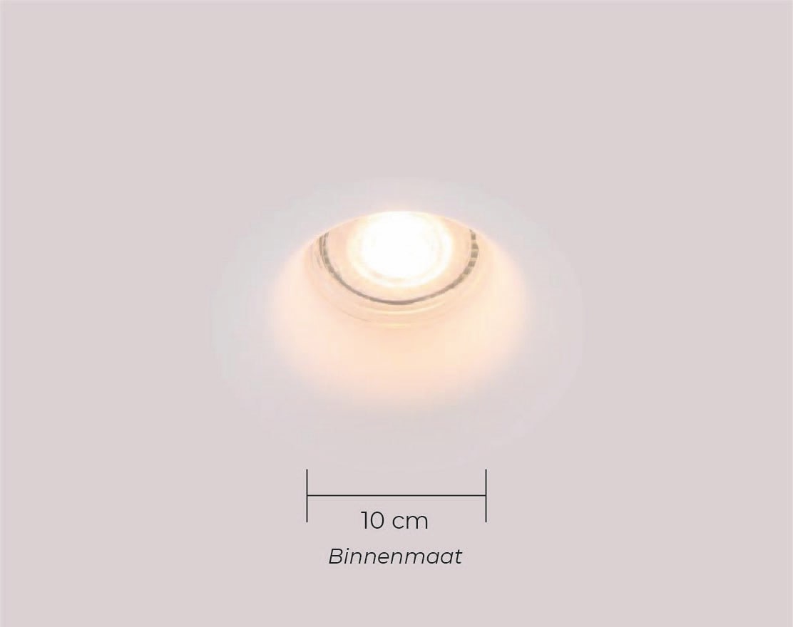 Trimless inbouwspot rond wit 10 cm dia. binnenmaat 41829 Trimless inbouwspot rond wit 10 cm dia. binnenmaat 41829