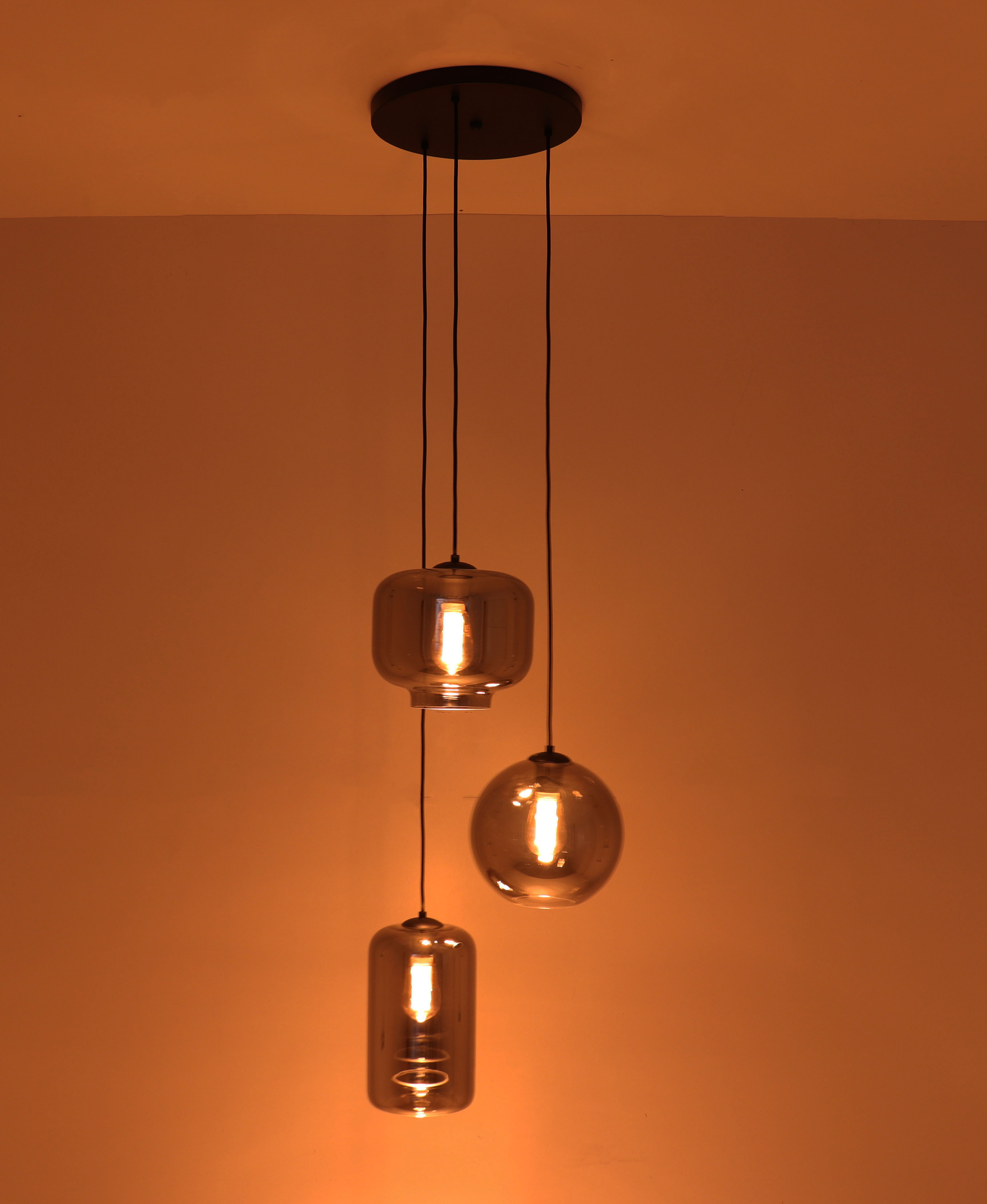 EEF Hanglamp Smoke 3lichts hanglamp 50014 EEF Hanglamp Smoke 3lichts hanglamp 50014