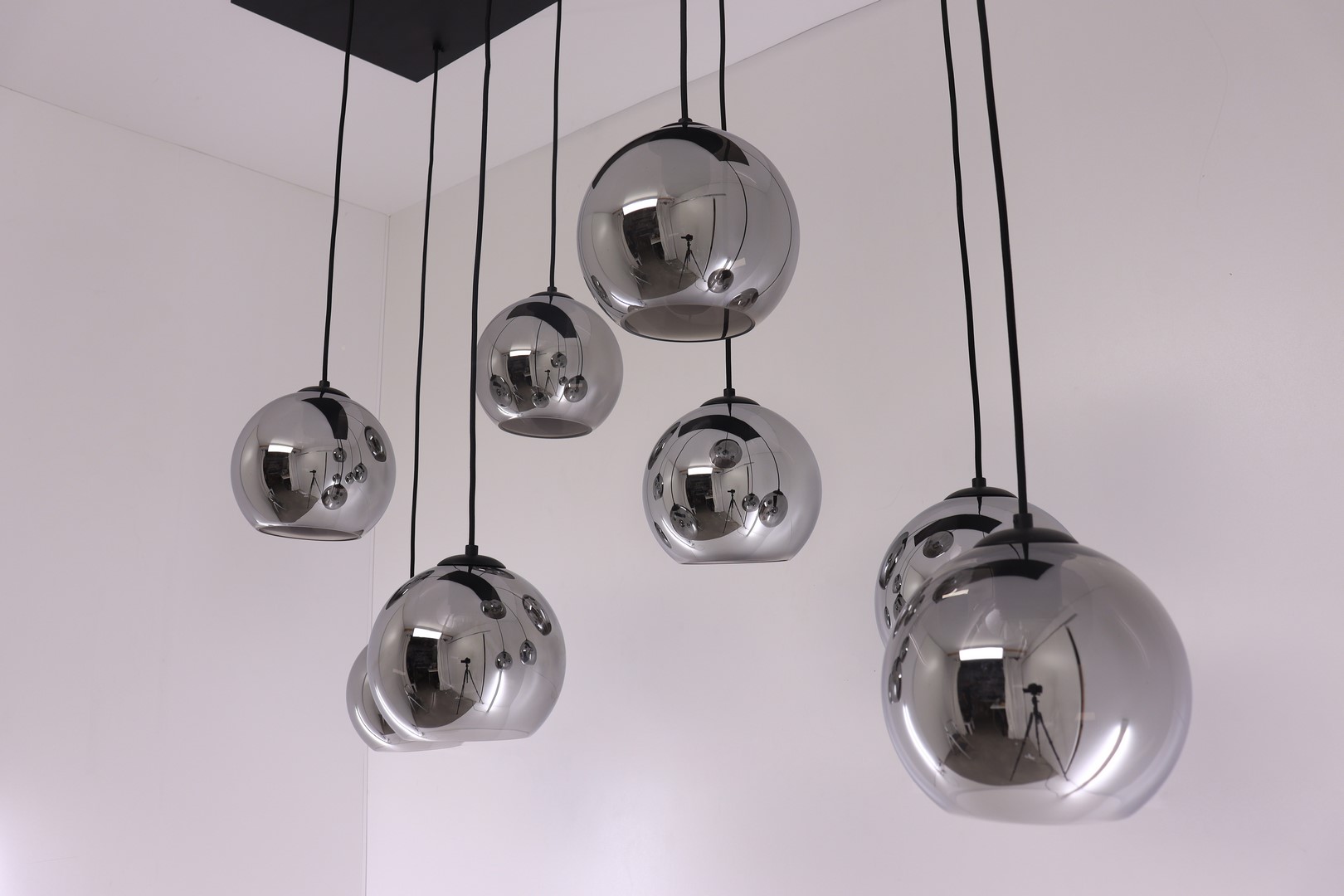 Hanglamp 8 lichts | smoke rookglas Ø 20cm 50103 Hanglamp 8 lichts | smoke rookglas Ø 20cm 50103