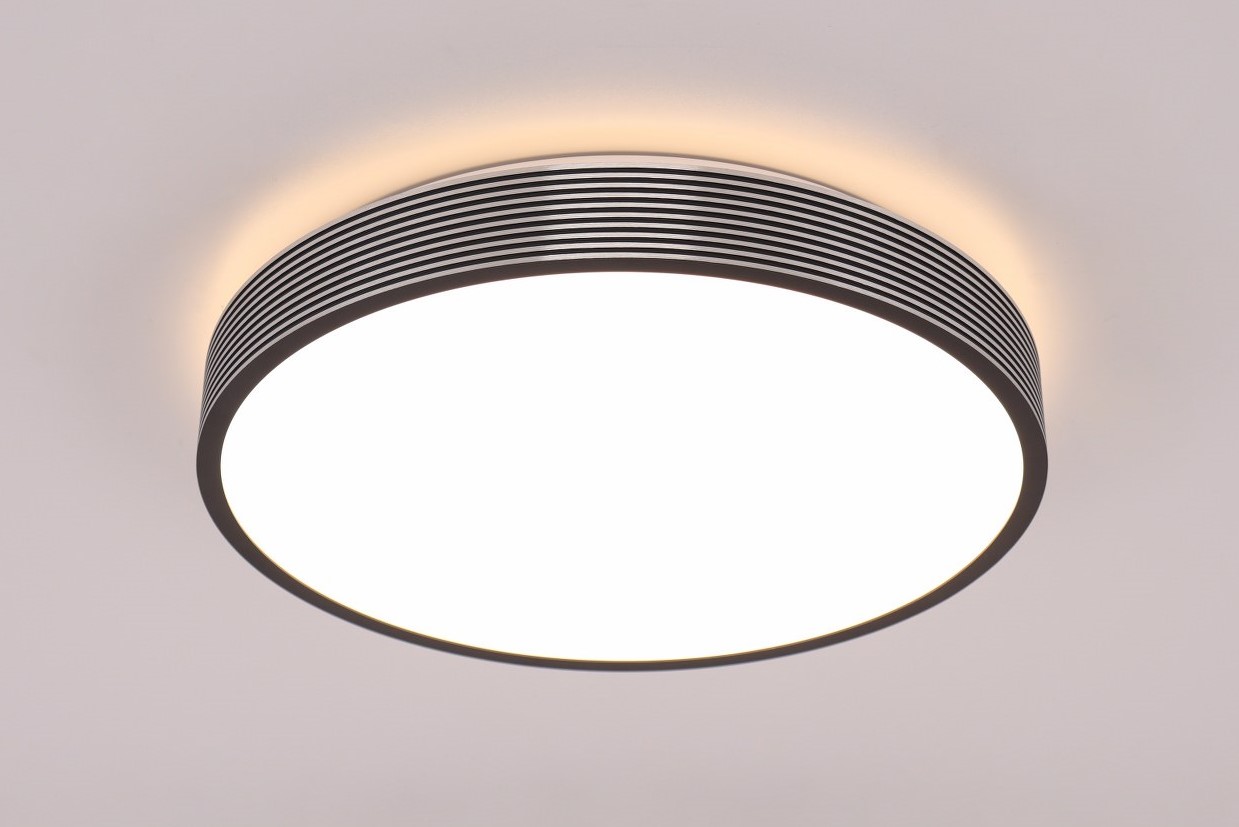 Plafondlamp zilver | 3standen dimmer LED geïntegreerd | Ø 39cm 43361 Plafondlamp zilver | 3standen dimmer LED geïntegreerd | Ø 39cm 43361
