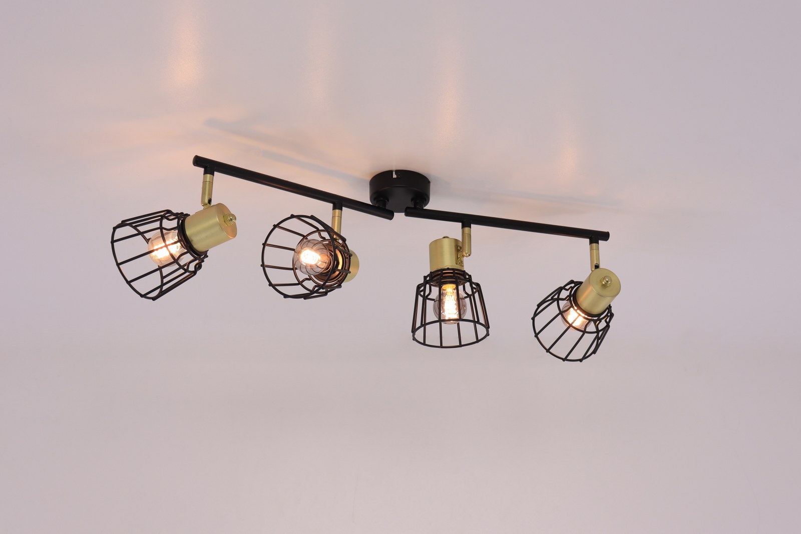Opbouwspot | zwart goud | 4lichts 43611 Opbouwspot | zwart goud | 4lichts 43611
