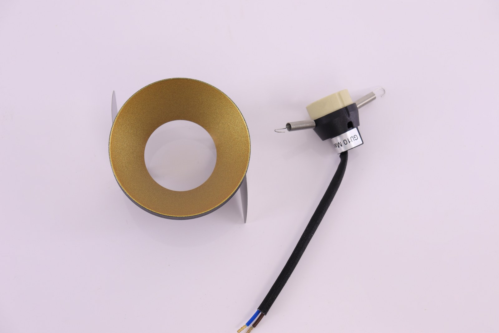 Inbouwspot zwart goud rond 8,2 cm 42722 Inbouwspot zwart goud rond 8,2 cm 42722