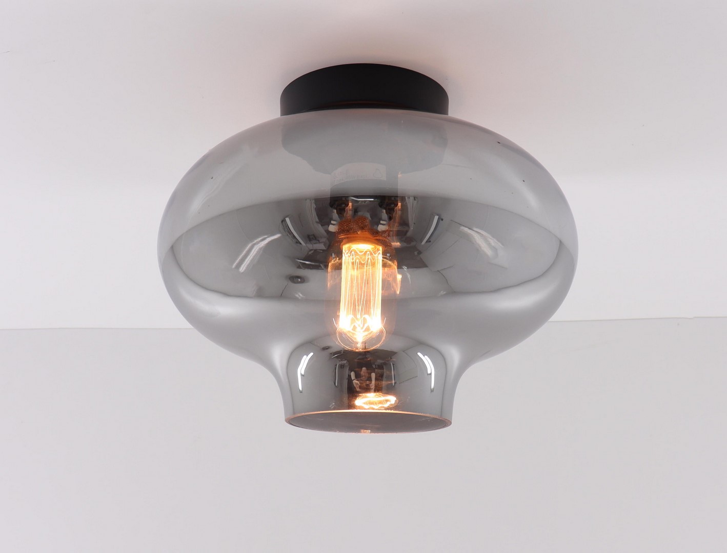 Sfeervolle plafondlamp smoke glas 50044 Sfeervolle plafondlamp smoke glas 50044