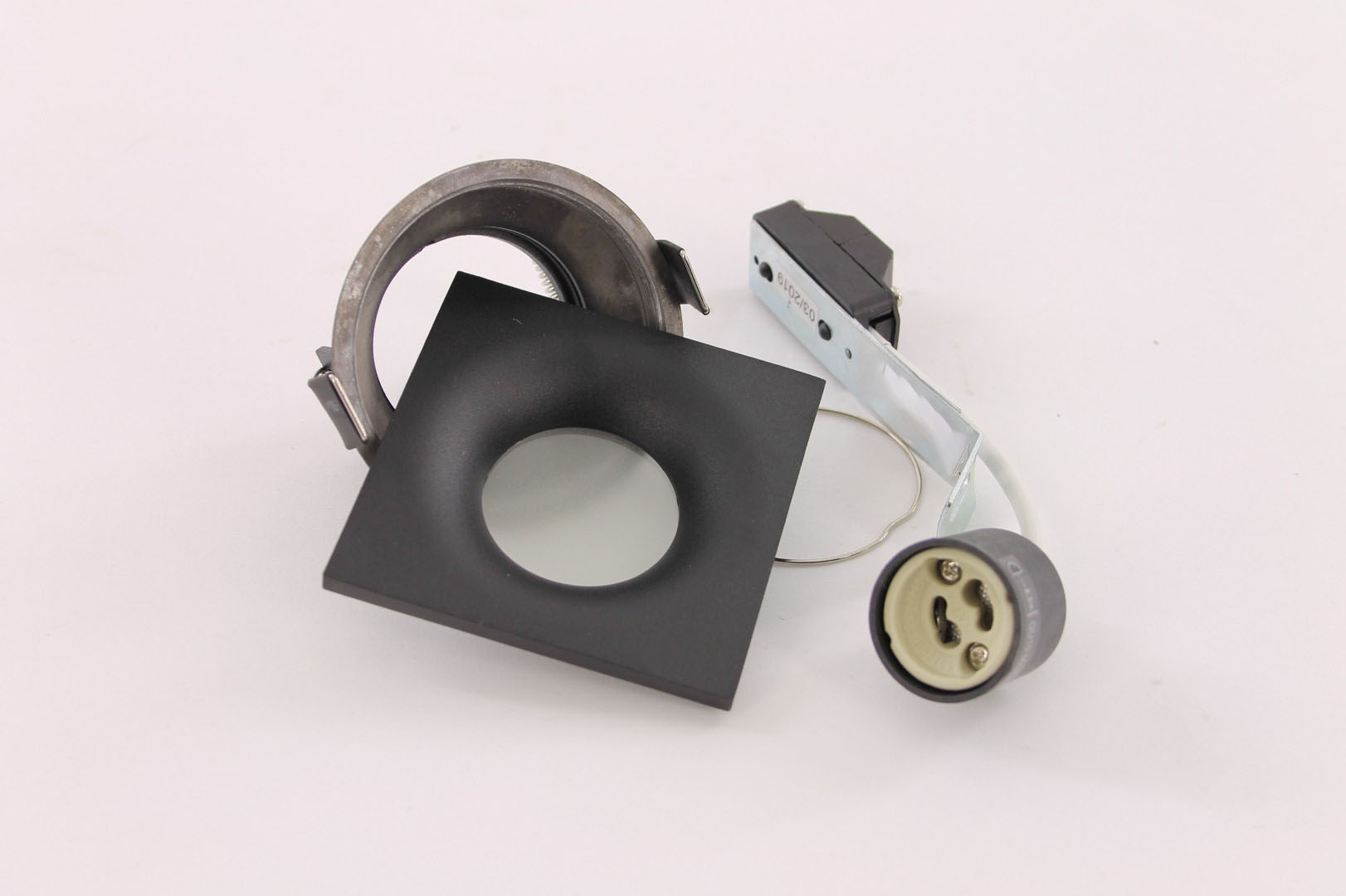 Inbouwspot vierkant zwart IP44 41716 Inbouwspot vierkant zwart IP44 41716