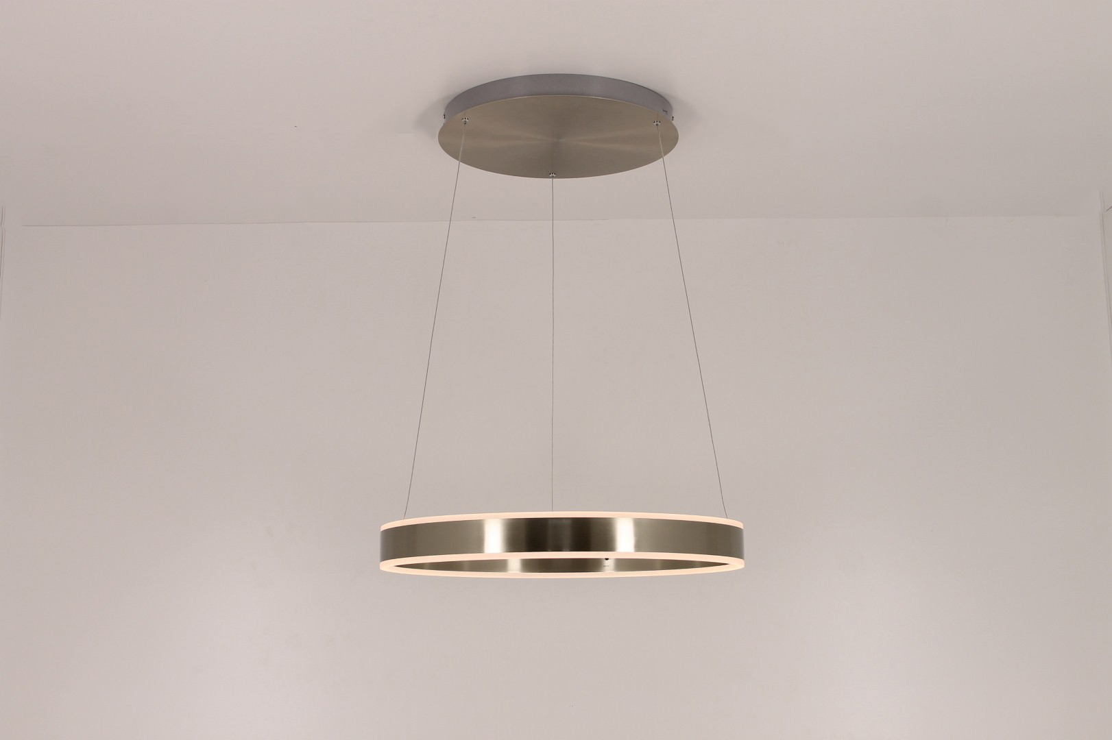 evenaar Verrijken Portugees Hanglamp LED cirkel rvs 60cm