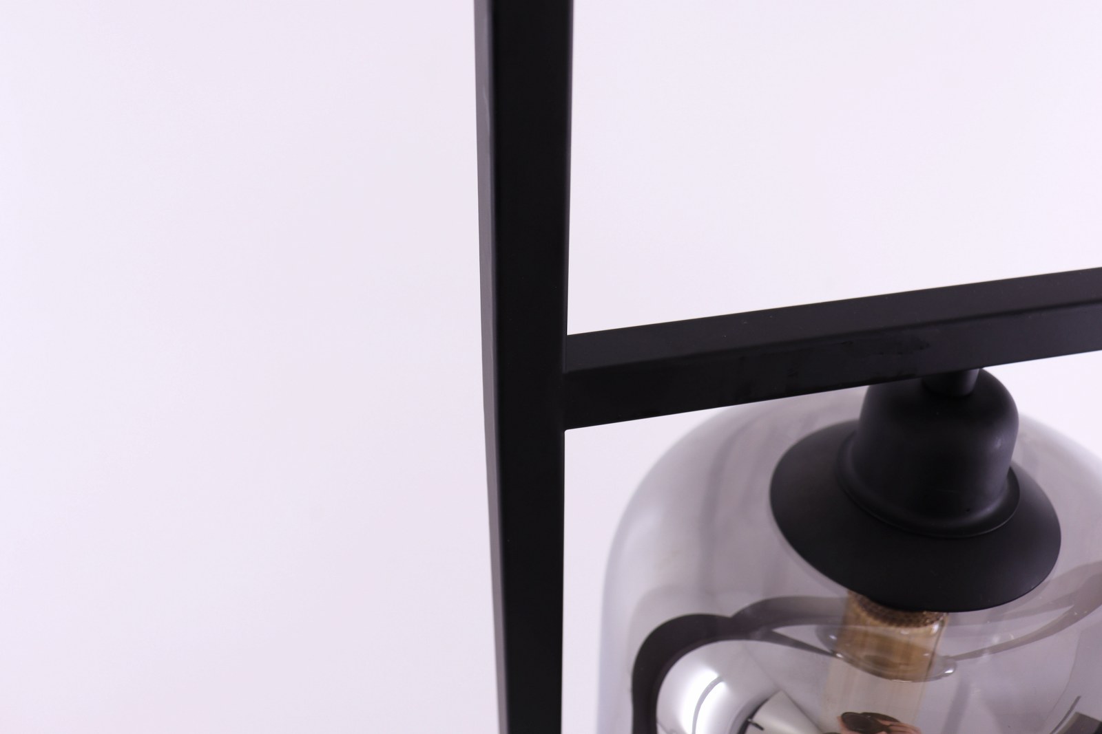 Vloerlamp frame - 2 rookglas kokers - 170cm 50151 Vloerlamp frame - 2 rookglas kokers - 170cm 50151
