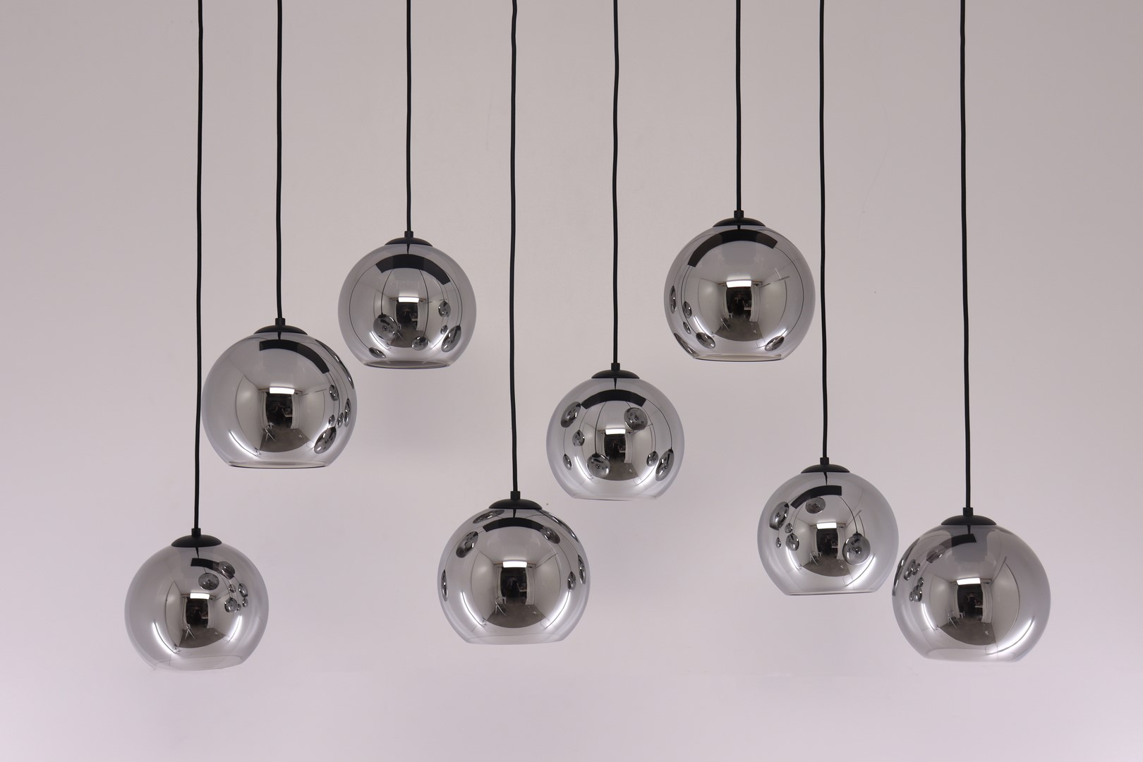 Hanglamp 8 lichts | smoke rookglas Ø 20cm 50103 Hanglamp 8 lichts | smoke rookglas Ø 20cm 50103