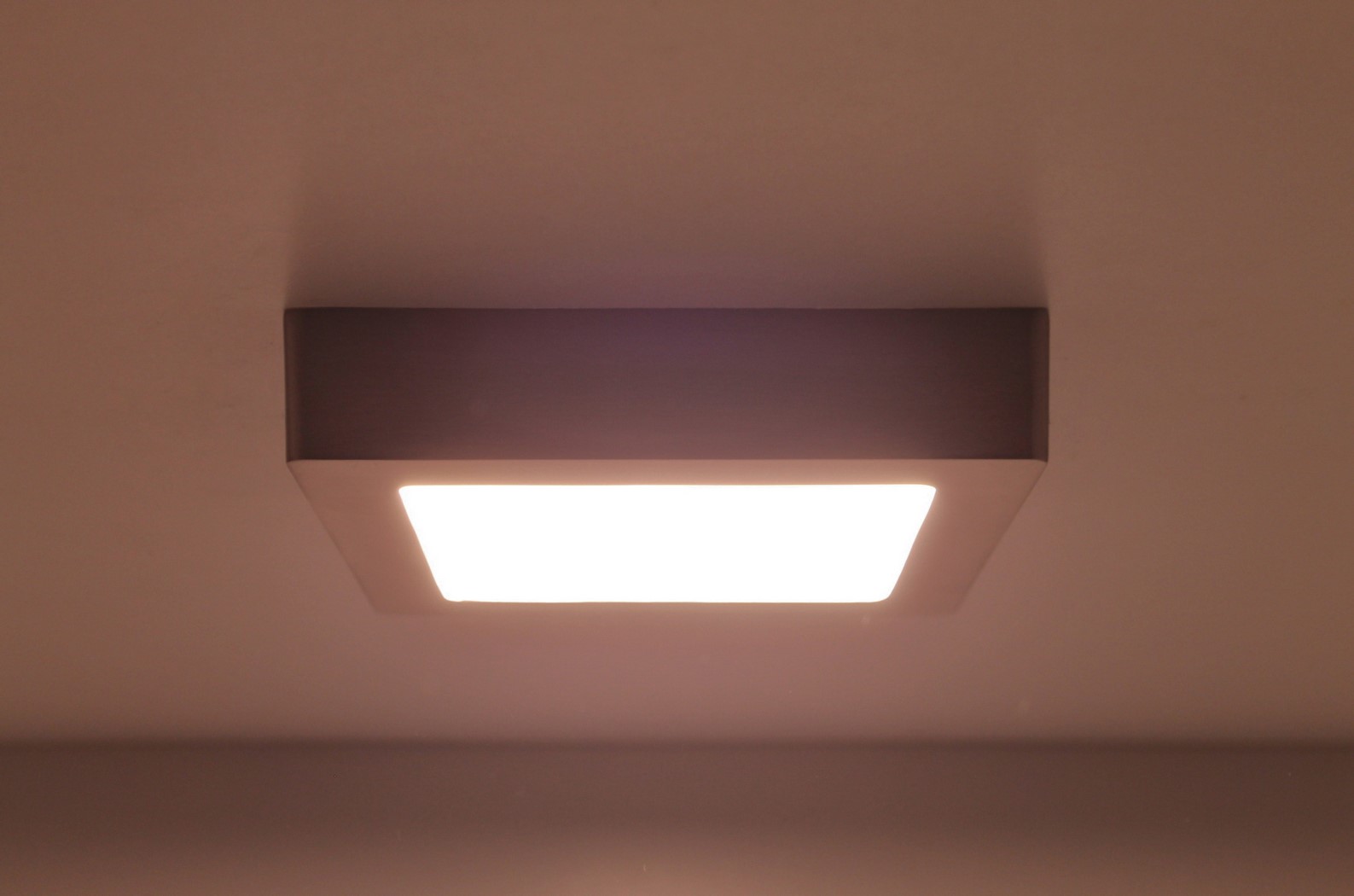Plafondlamp LED vierkant rvs 17cm 38209 Plafondlamp LED vierkant rvs 17cm 38209
