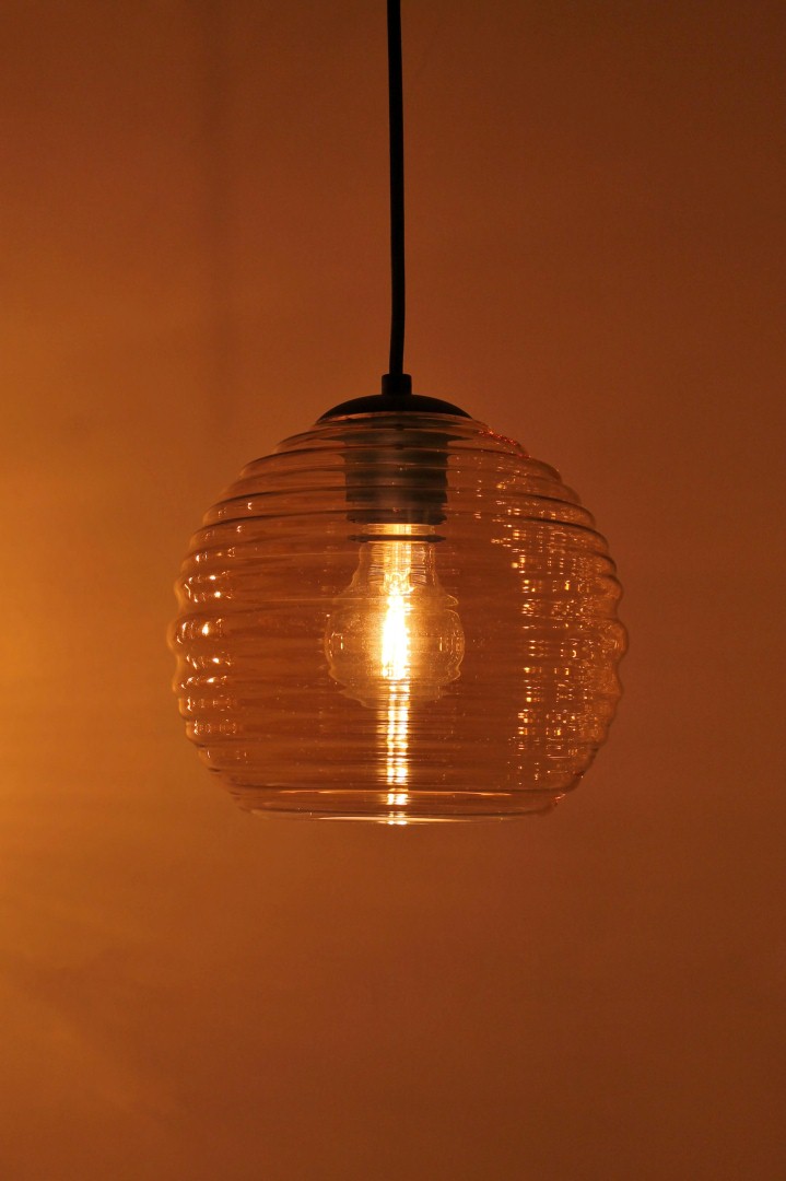 Hanglamp amberglas bol 18cm 42249 en 61132 Hanglamp amberglas bol 18cm 42249 en 61132