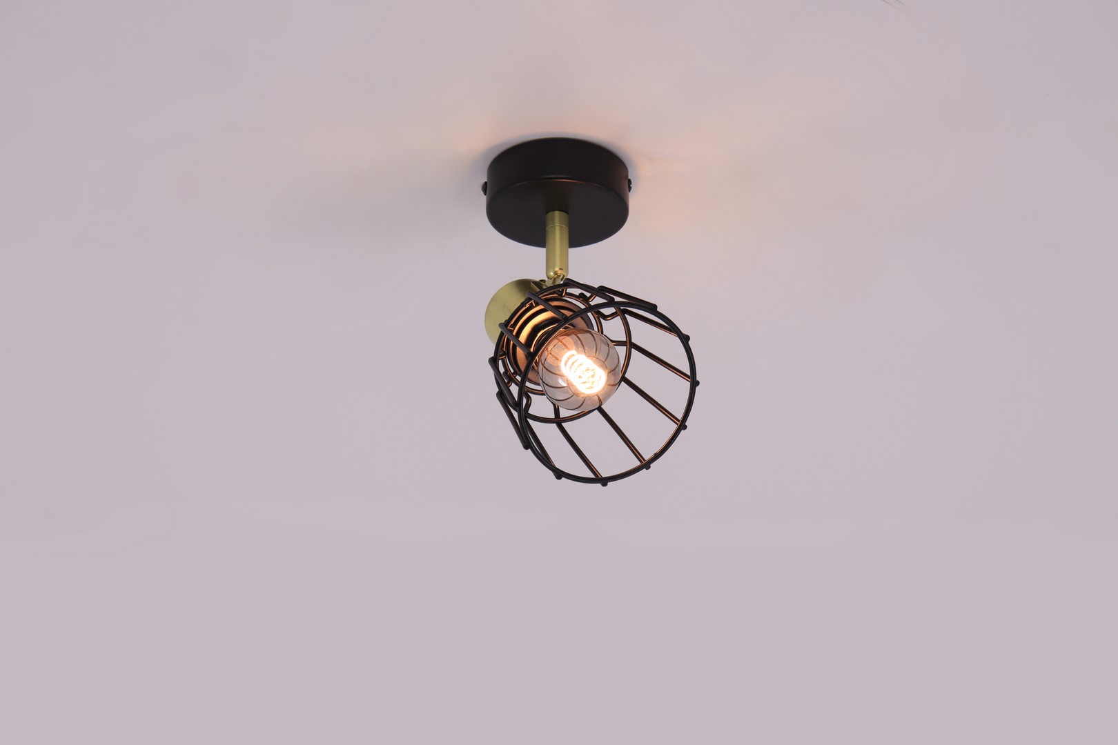 Opbouwspot - zwart goud 1 lichts 43609 Opbouwspot - zwart goud 1 lichts 43609