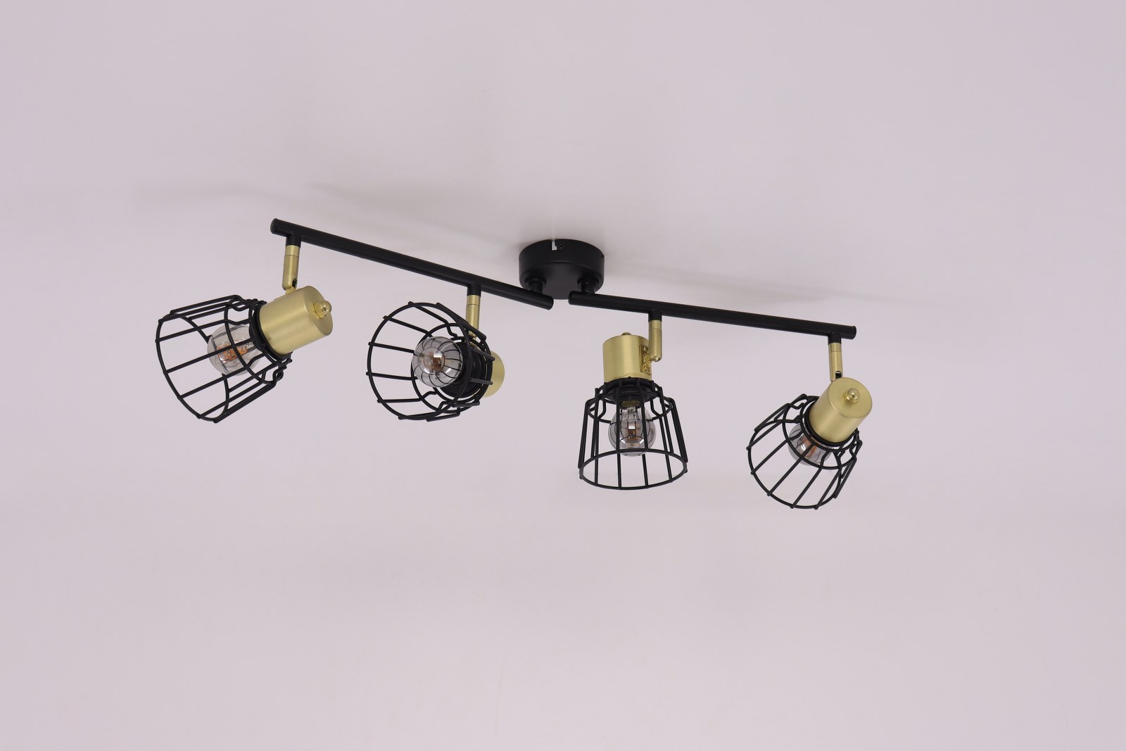 Opbouwspot | zwart goud | 4lichts 43611 Opbouwspot | zwart goud | 4lichts 43611