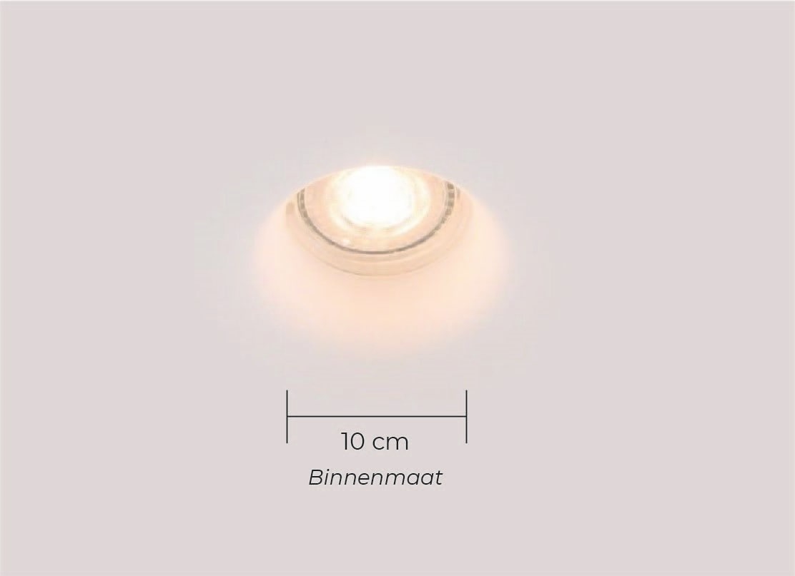 Trimless inbouwspot rond wit 10 cm diameter binnenmaat 41838 Trimless inbouwspot rond wit 10 cm diameter binnenmaat 41838