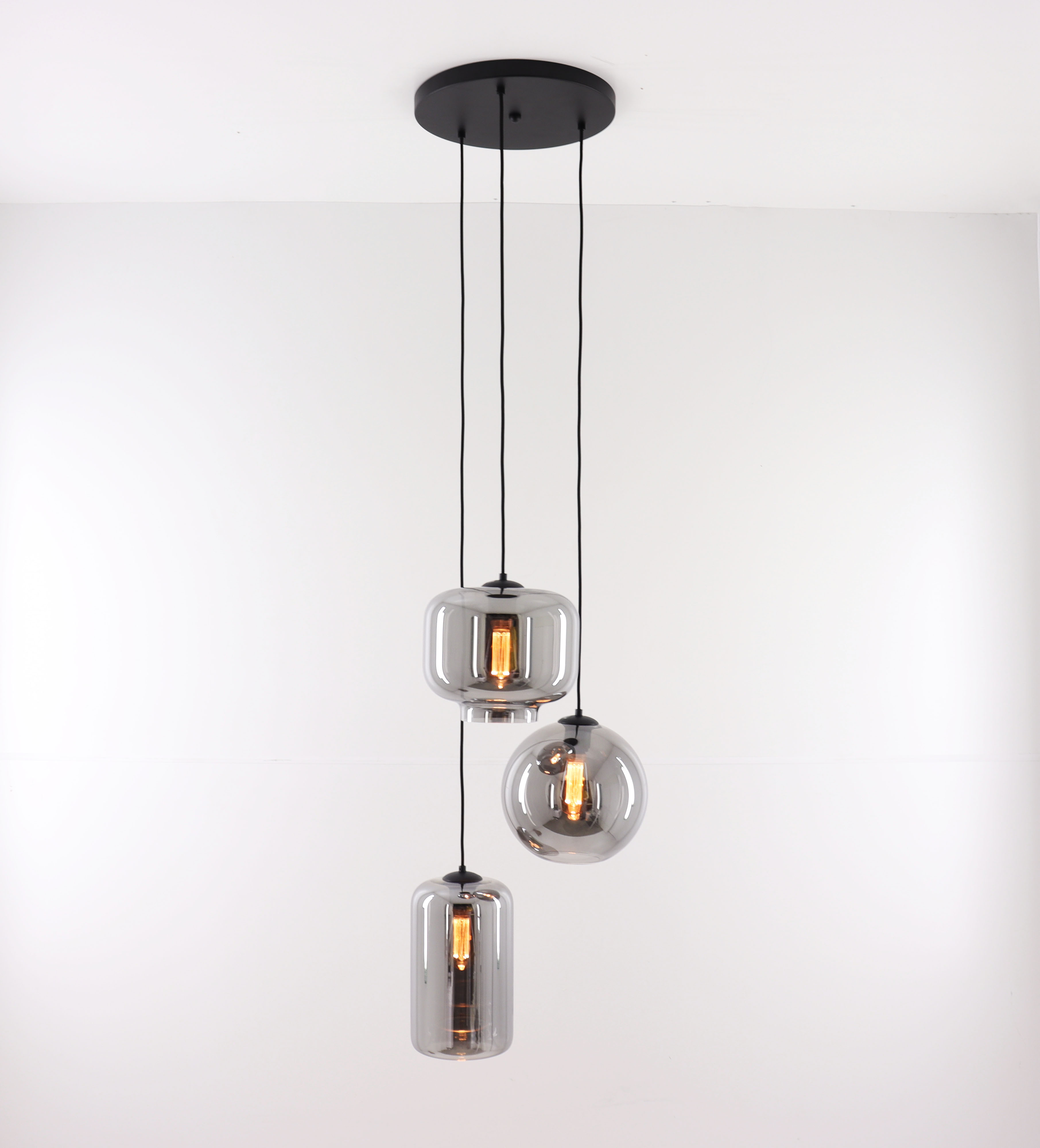EEF Hanglamp Smoke 3lichts hanglamp 50014 EEF Hanglamp Smoke 3lichts hanglamp 50014