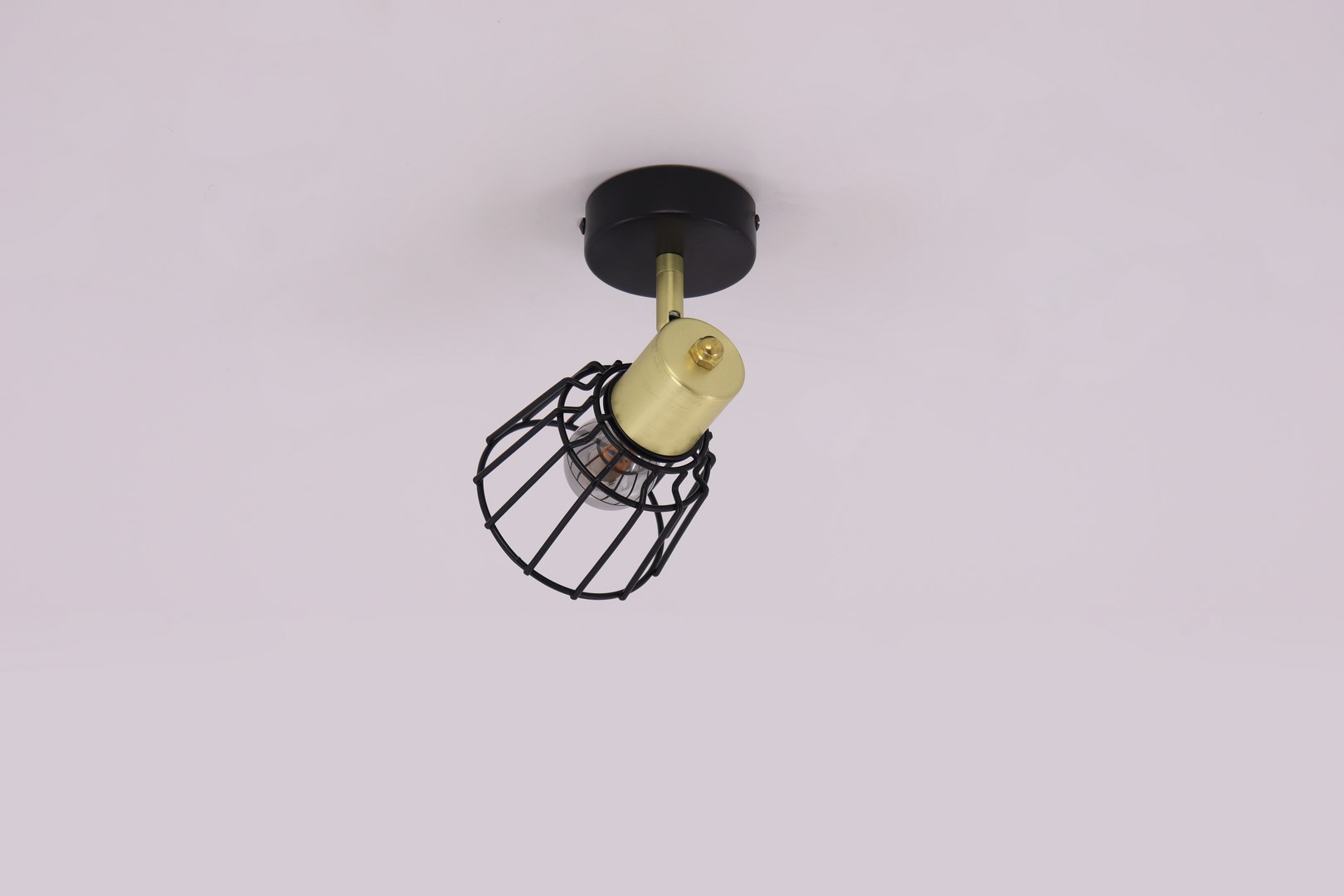 Opbouwspot - zwart goud 1 lichts 43609 Opbouwspot - zwart goud 1 lichts 43609