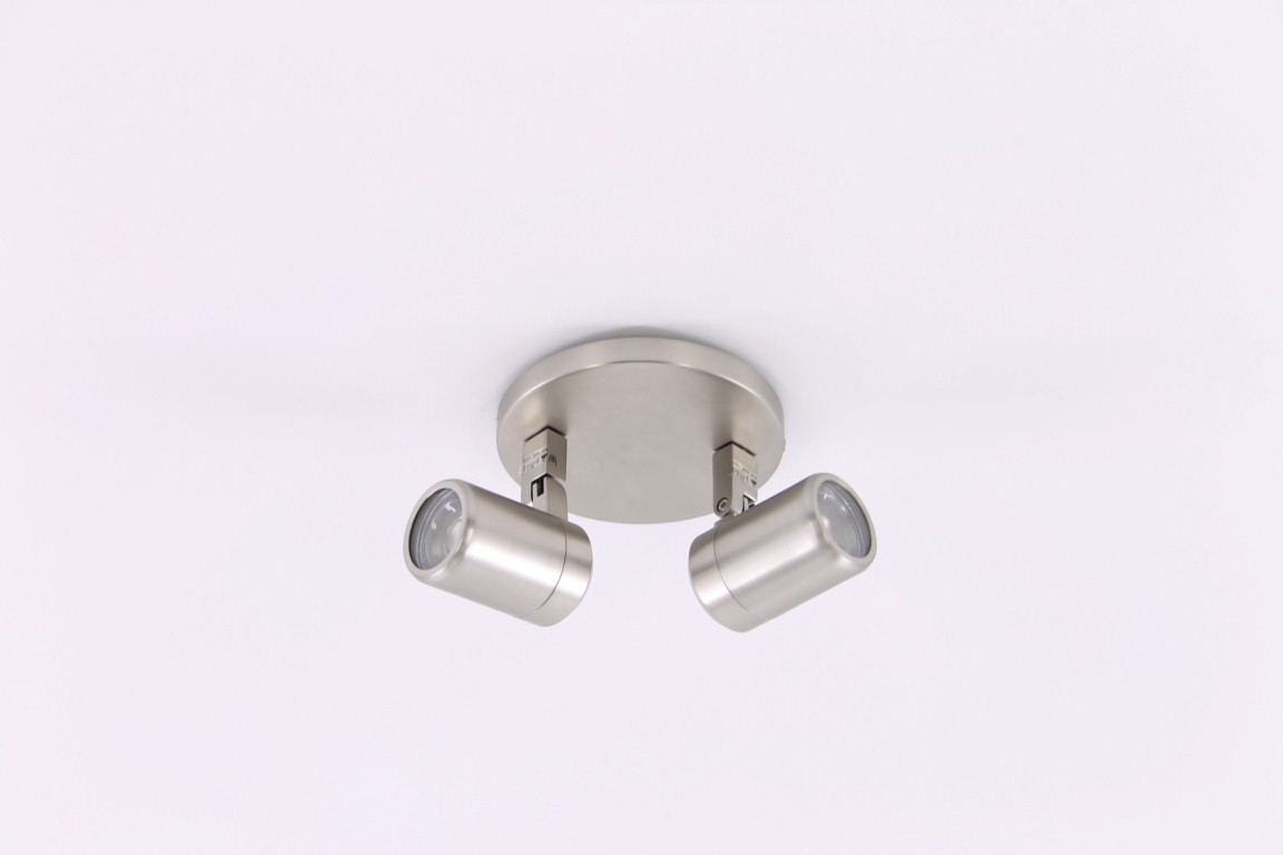 Opbouwspot rvs 2-lichts IP44 37737 Opbouwspot rvs 2-lichts IP44 37737