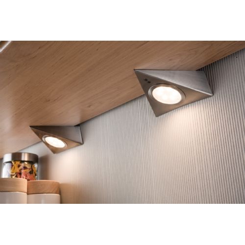 hoog Bloedbad Zilver LED Keuken onderbouw verlichting driehoek rvs