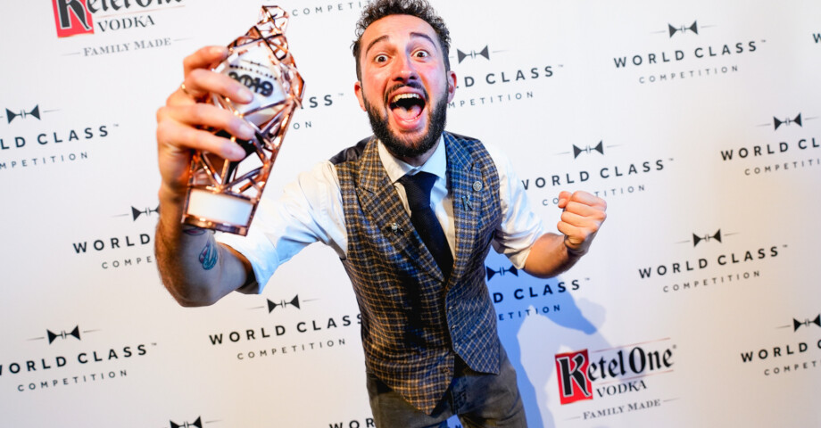 James Chaib best Dutch bartender 2019 during the World Class Competition