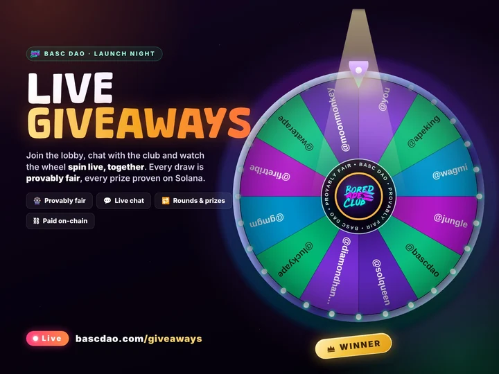 Launch night · BASC Live Giveaways