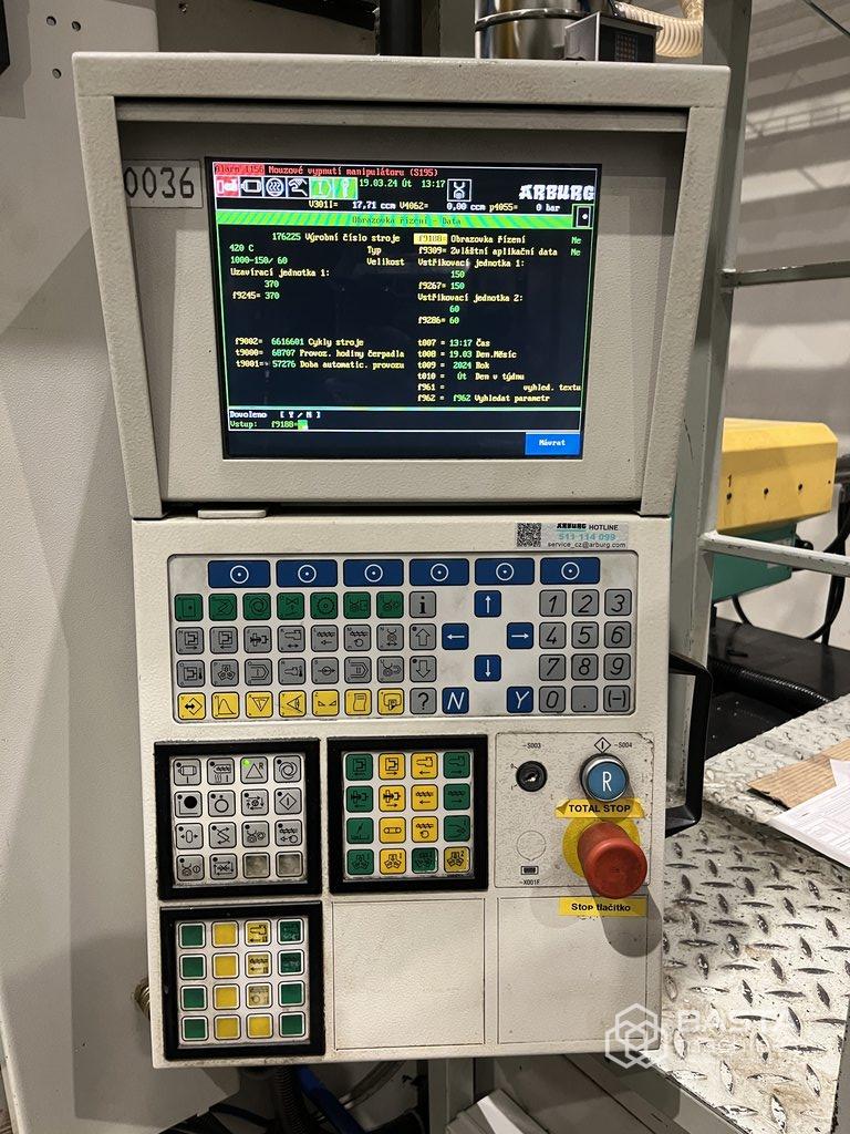 (1999) Arburg 420C 1000-150/60 2K machine , Yushin robot (57.000h)