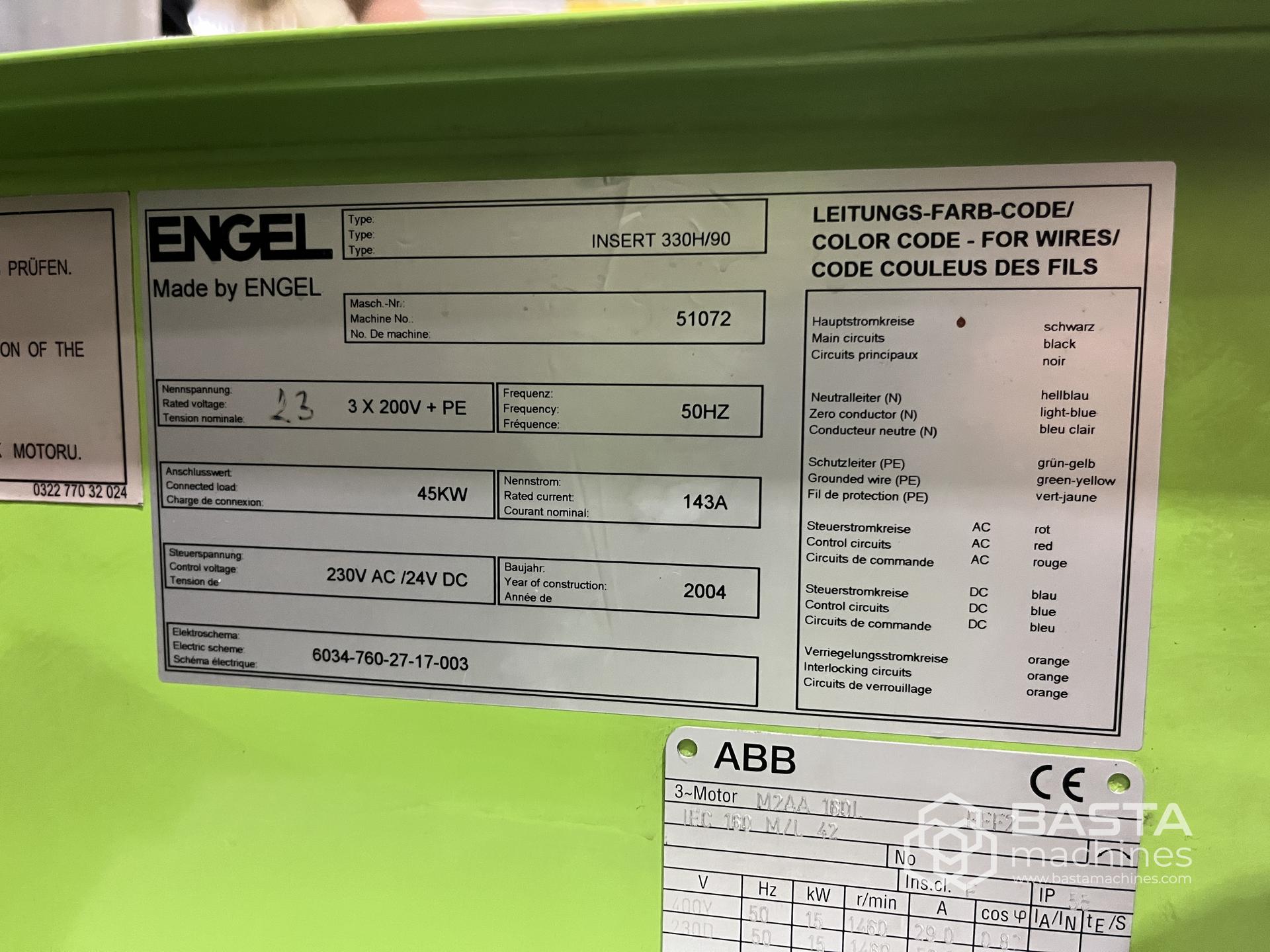 Engel INSERT 330H/90 (2004) vertikaler Drehtisch