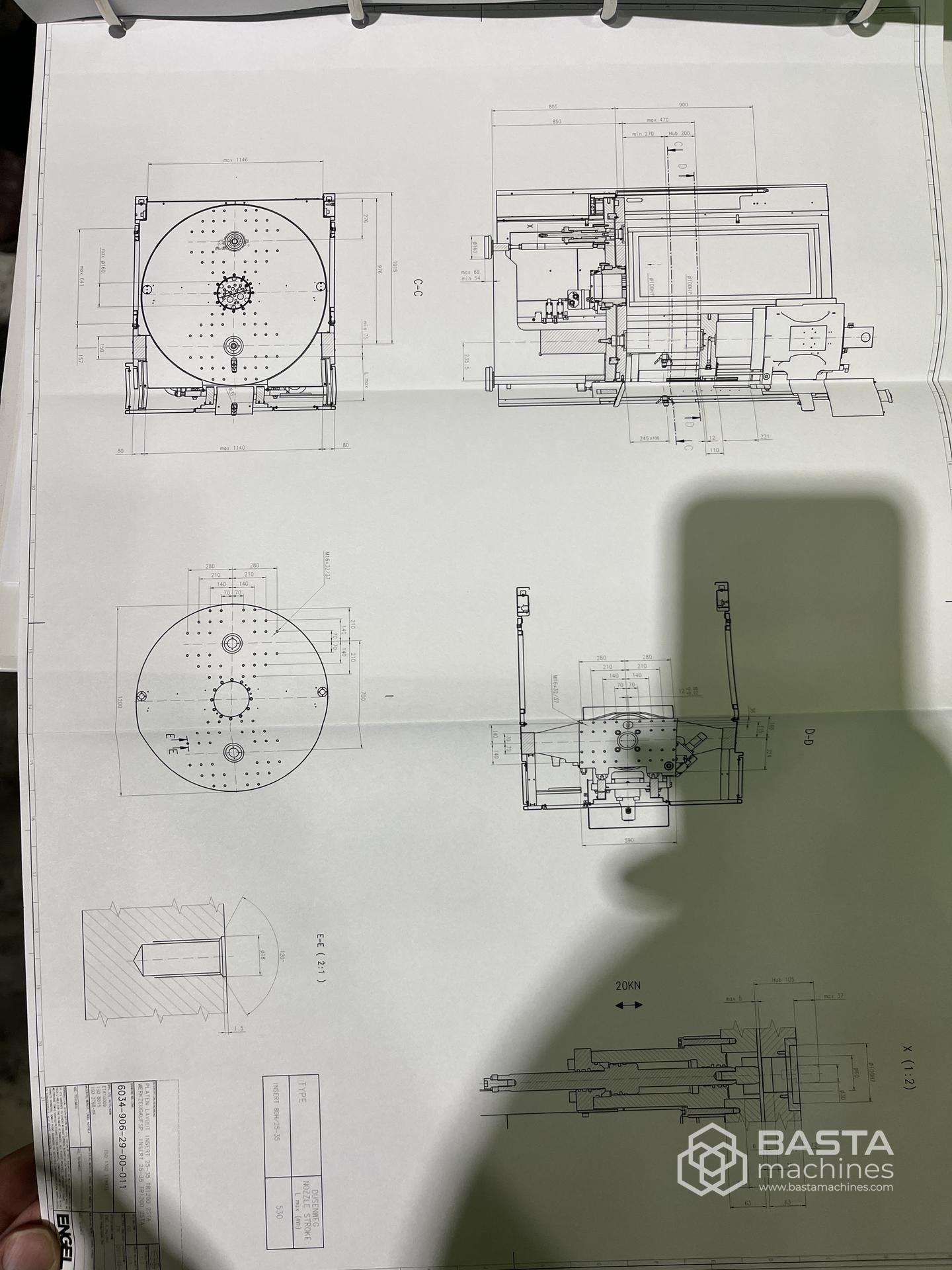 (2011) Engel Insert 80H/35 ,rotary table 1100mm , 36000 hours