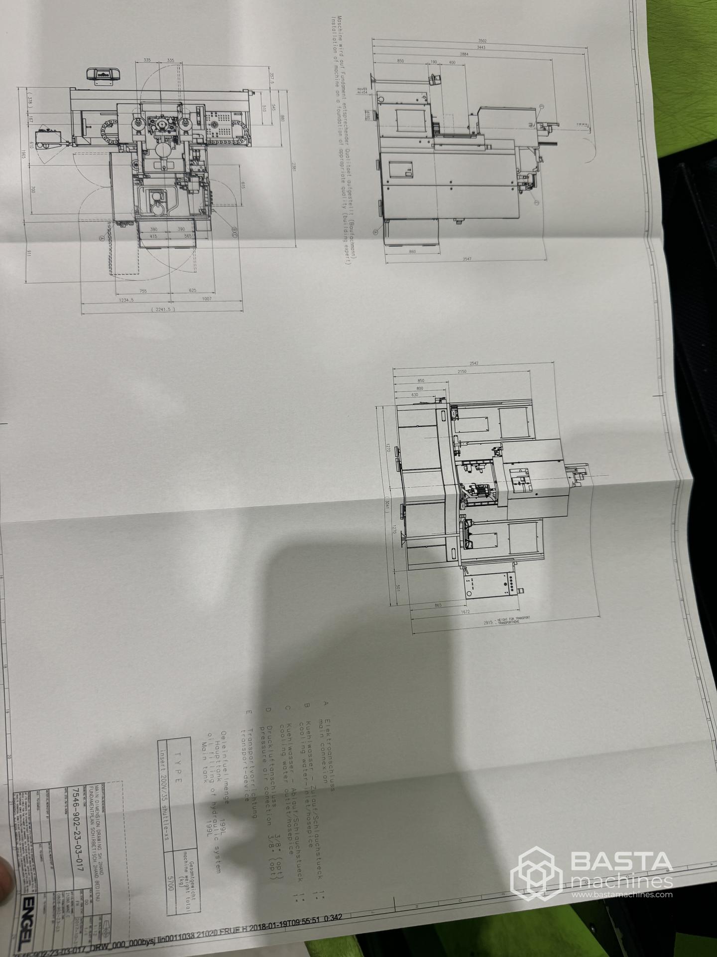 Engel insert 200V/45 shuttle -XS (2018) Вертикальная машина