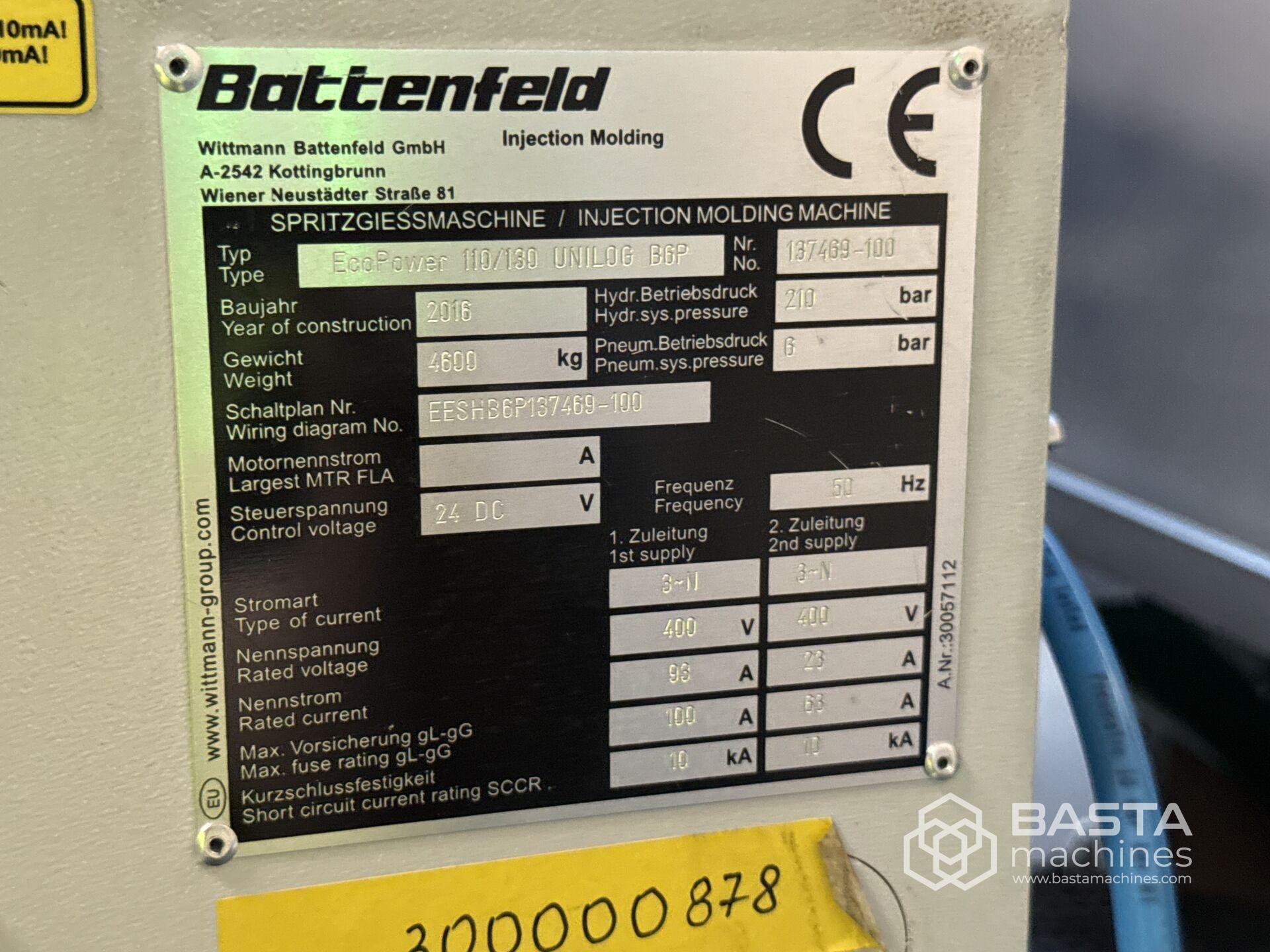 Wittmann Battenfeld Eco Power 110/130 Unilog B6P electric (2016)