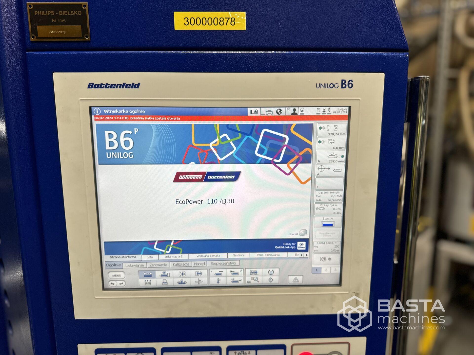 Wittmann Battenfeld Eco Power 110/130 Unilog B6P electric (2016)