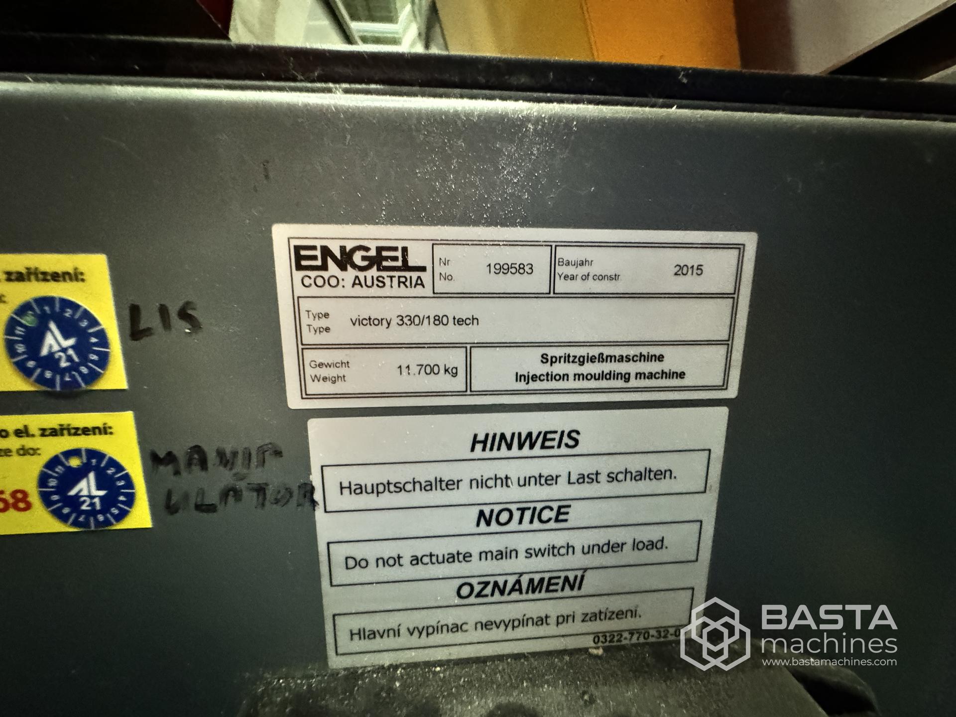Engel victory 330/180 tech (2015) VIPER40 robot, DUROPLAST