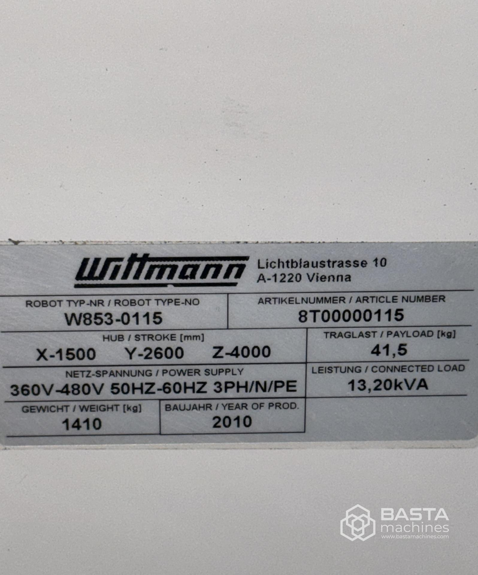 Wittmann W853-0115 (2010) Linear Z=4000mm , payload: 41,5 kg