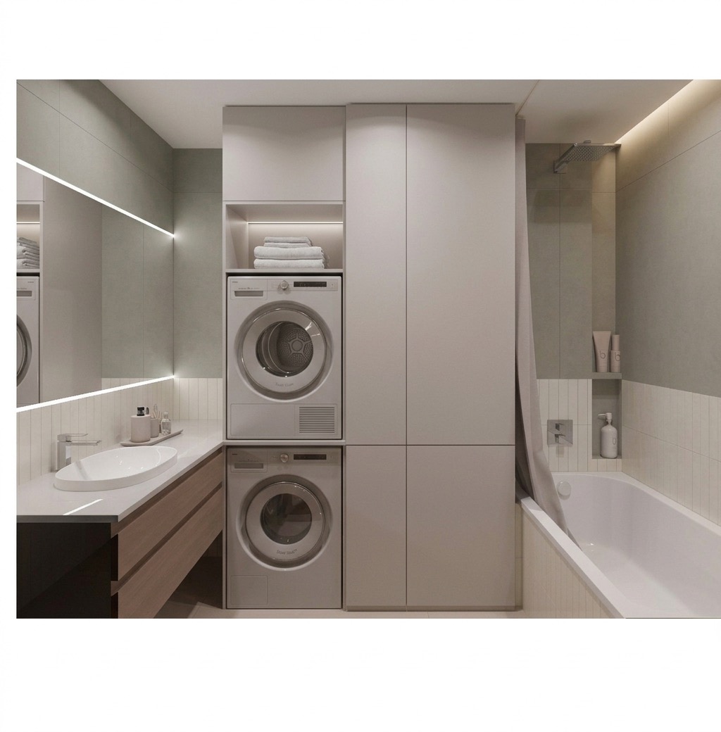 Complete bathroom redesign with freestanding tub and new vanity - AI remodel