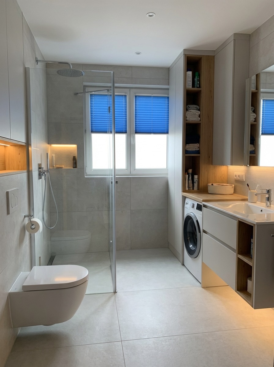 Small bathroom makeover with updated fixtures - bathroom redesign idea