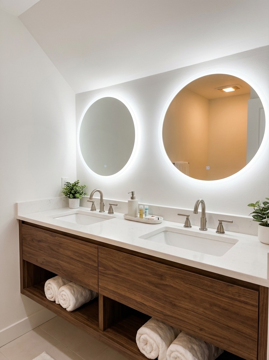 Small bathroom makeover with updated fixtures - bathroom redesign idea