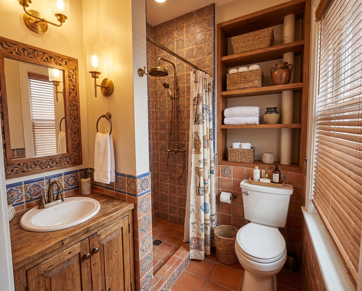 Bathroom transformation featuring modern lighting and clean lines