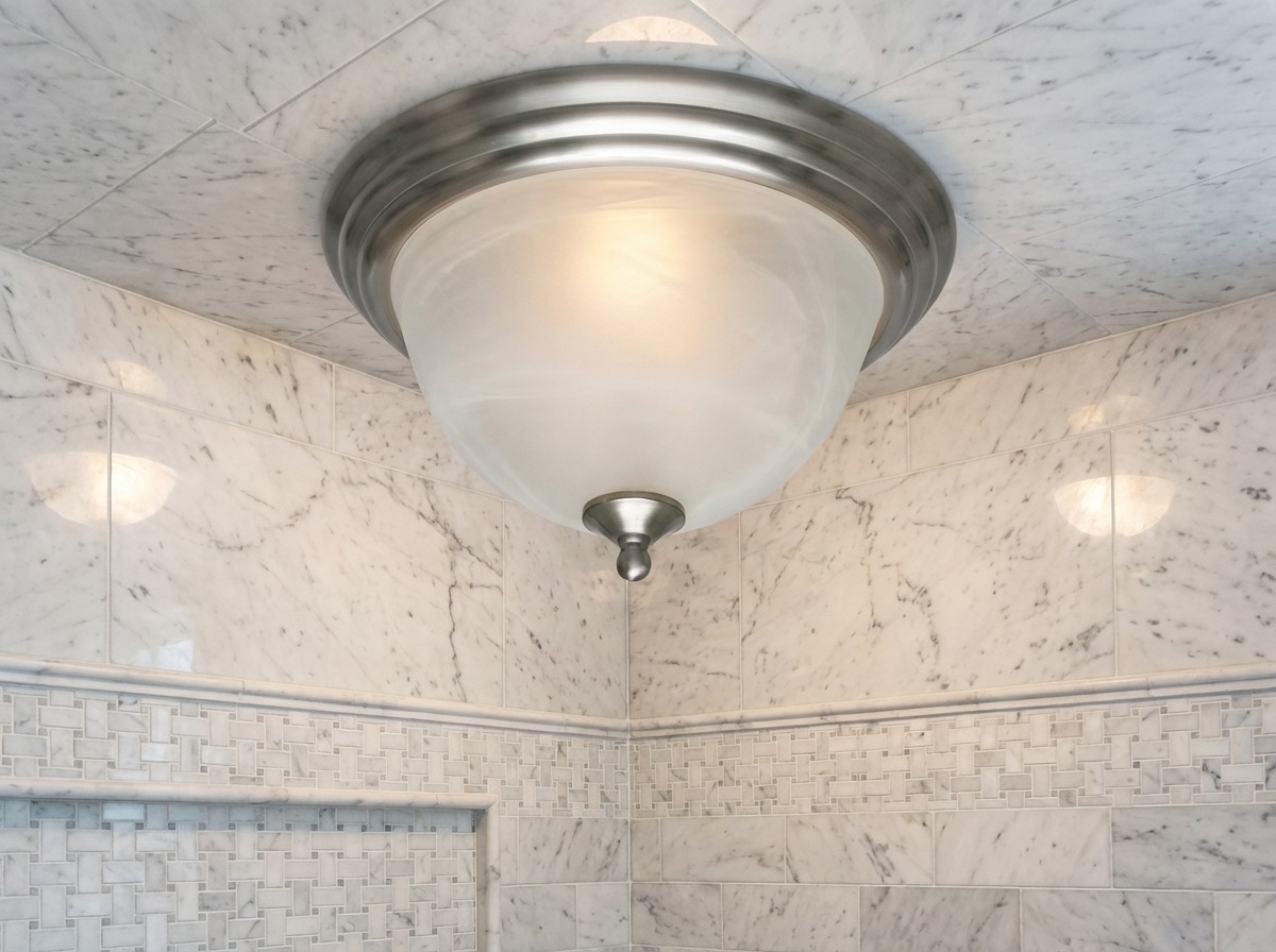 Zellige tile bathroom wall makeover with handmade texture - AI generated