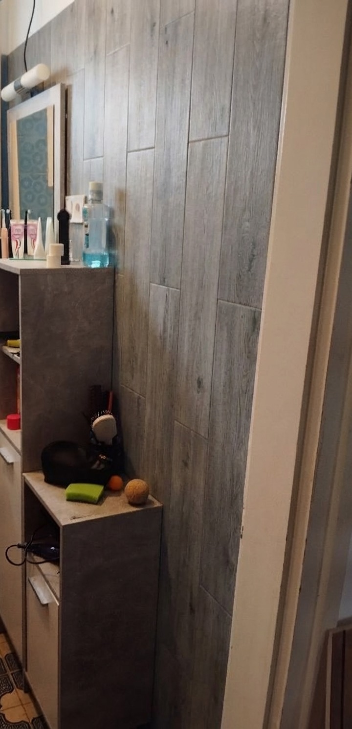 Textured 3D wall panel bathroom redesign for a modern spa look - AI generated