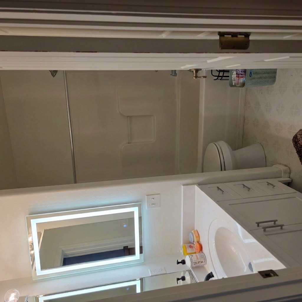 Toilet replacement with modern wall-hung design - AI generated bathroom