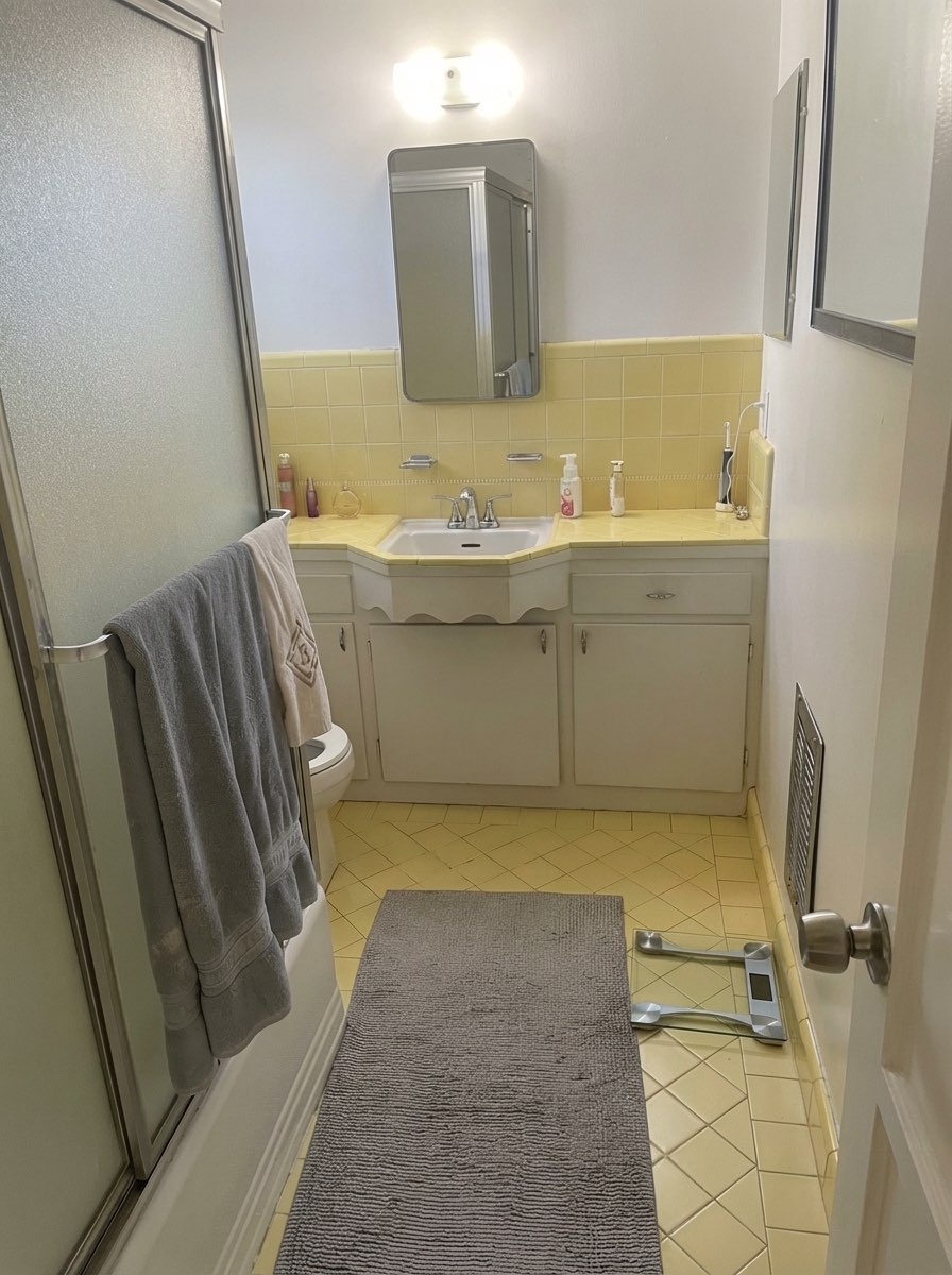 Decluttered bathroom space with minimal design