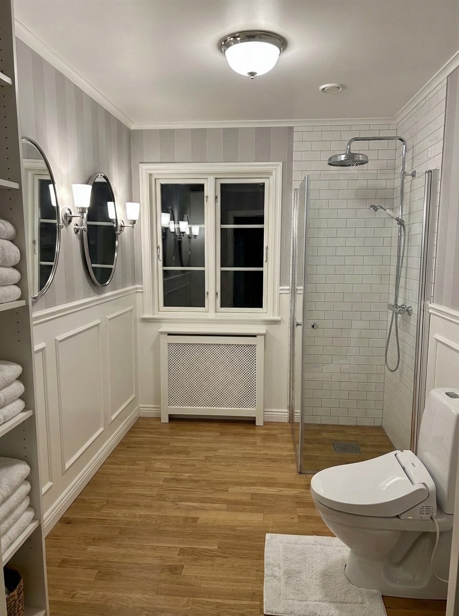 Decluttered bathroom space with minimal design