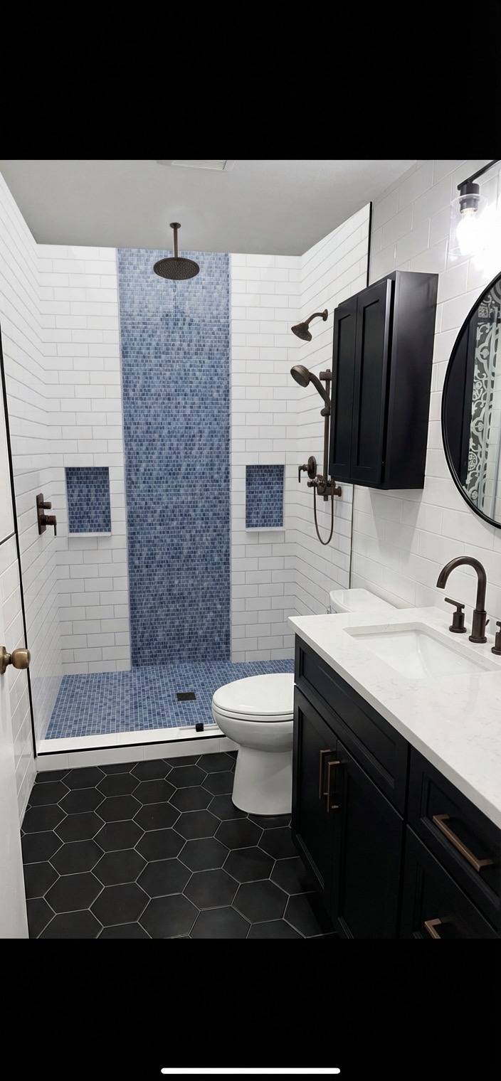 Hollywood glam bathroom design generated from reference photo - AI tool