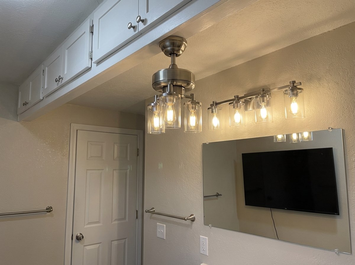 Spa-inspired bathroom transformation using style reference