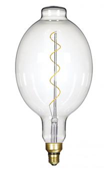 Satco Vintage Style LED Medium Base Bulbs. 4 Watt/BT56/120 Volt. Clear. 6/case.
