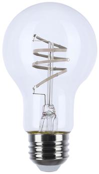 Satco Products Reminiscent™ Medium Base Vintage Gray Coil Filament LED Bulbs. 6W/A19/2700K/CL/120V. Clear. 1 bulb/card, 24 cards/case.