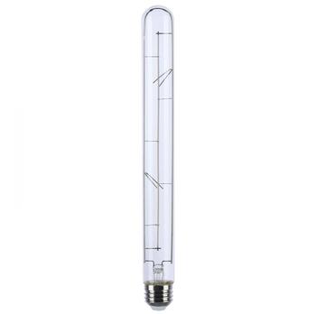 Satco Products Reminiscent™ Medium Base Vintage Gray Straight Filament LED Bulbs. 6W/T9/2700K/CL/120V. Clear. 24/case.