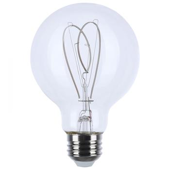 Satco Products Reminiscent™ Medium Base Vintage Gray Loop Filament LED Bulbs. 6W/G25/2700K/CL/120V. Clear. 24/case.