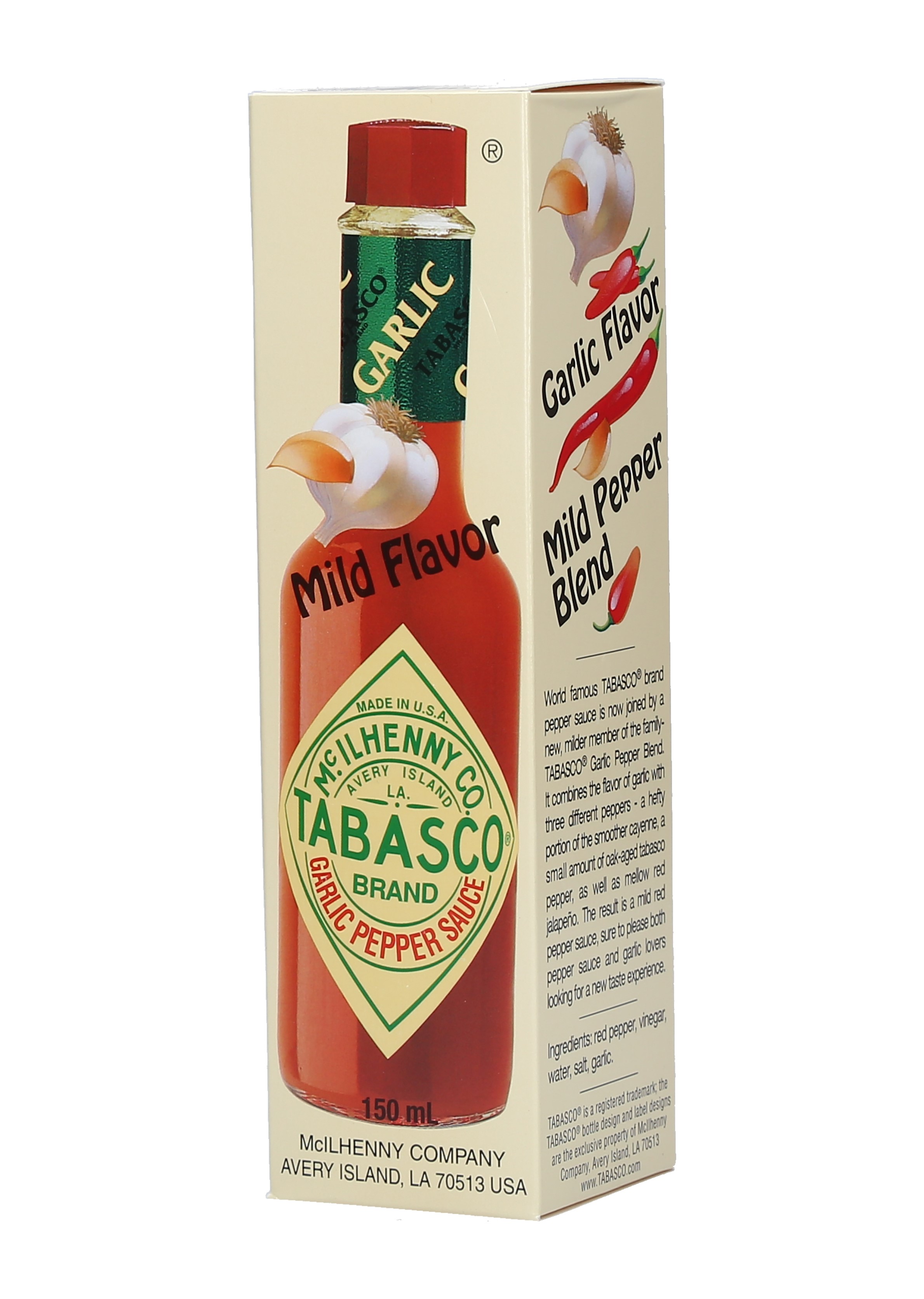 SALSA PICANTE CON AJO TABASCO (5 OZ) 730 CAJA 12/150 ML.