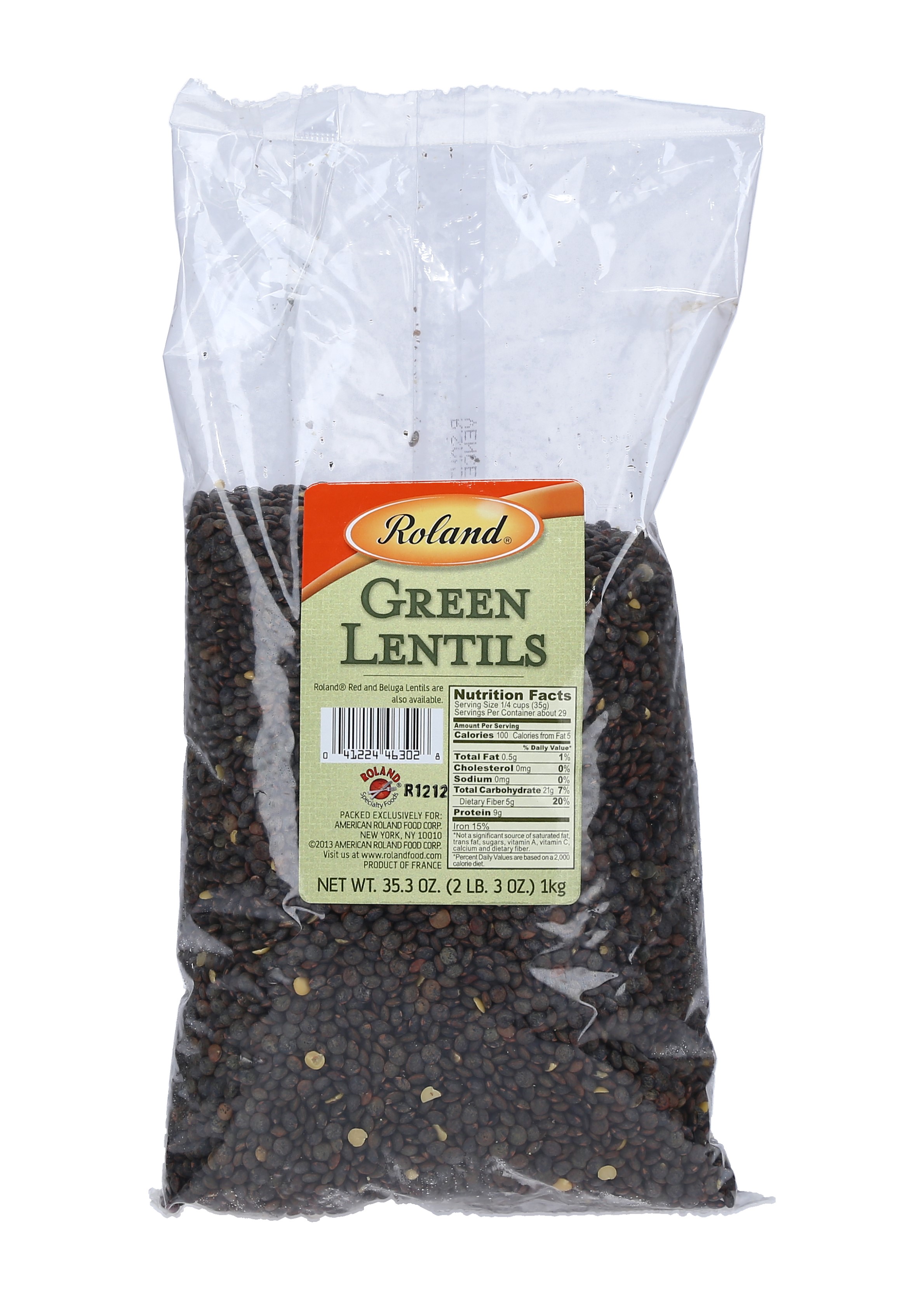 LENTEJAS VERDES ROLAND             46302 CAJA 10/35 ONZ.