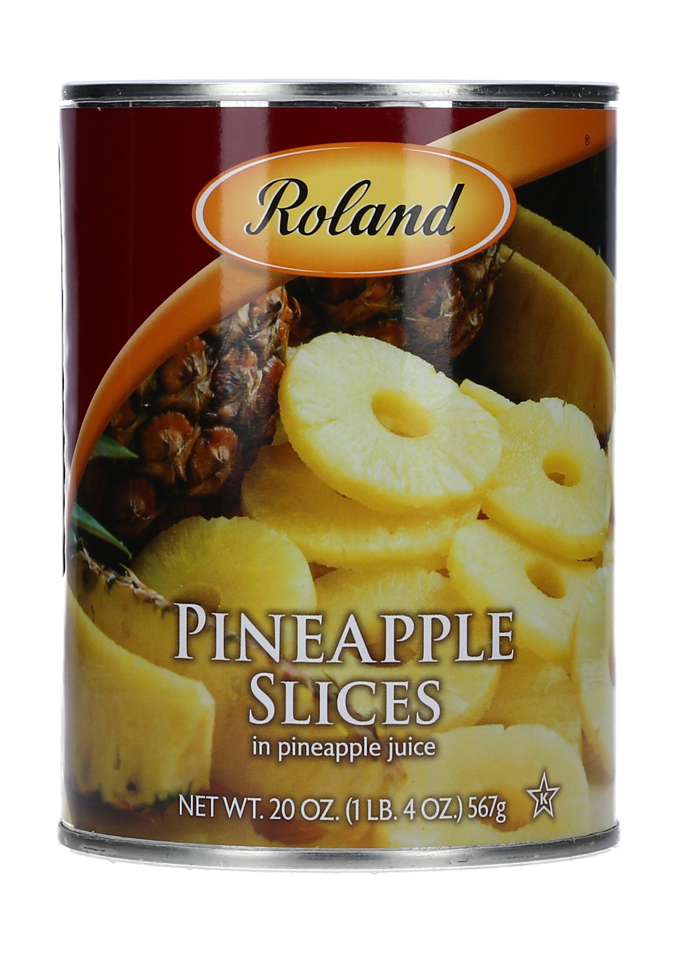 PIÑA EN RUEDAS JUGO NATURAL ROLAND 64340 CAJA 24/20 ONZ.